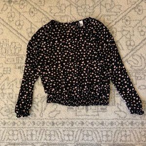 Womens Heart Blouse from H&M Size 8